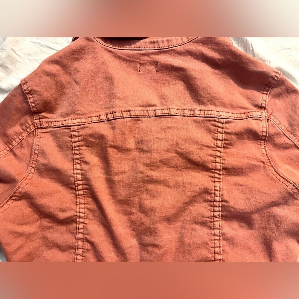 Coco+Carmen Women's Pink Tone Cotton Blend Button Up Jacket w Pockets Size S/M - Picture 15 of 15